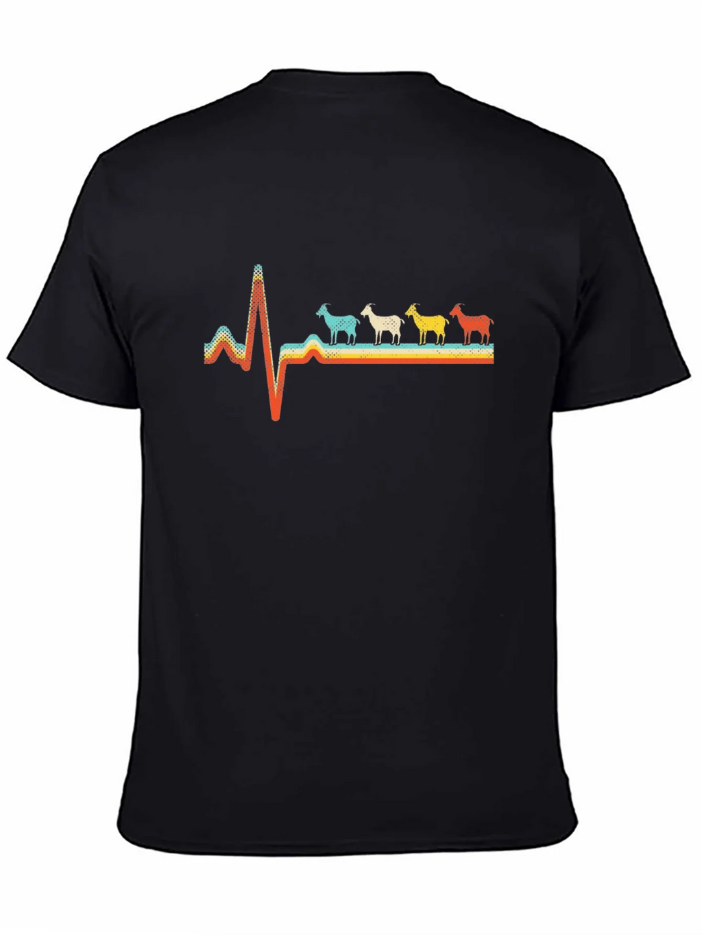 Goat Heartbeat Retro T-Shirt product image 4