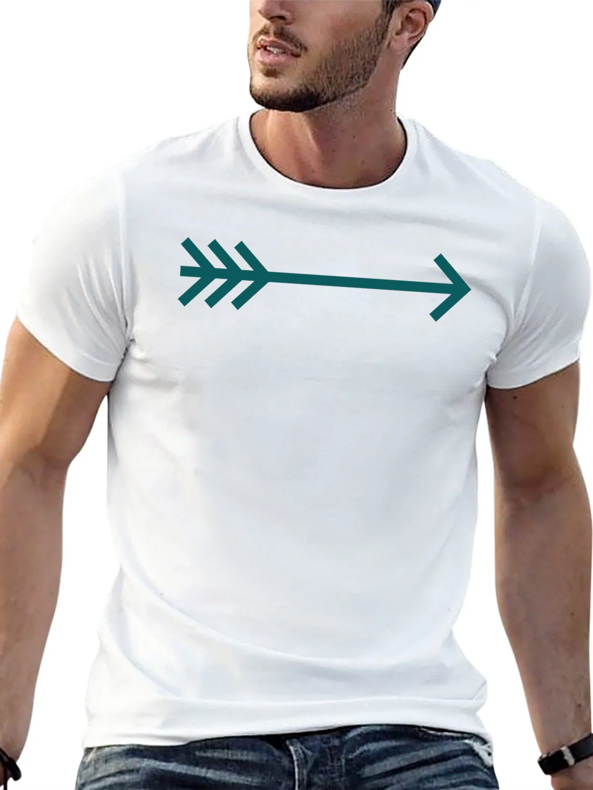 Arrow Graphic Tee - Teal on Black product image 12