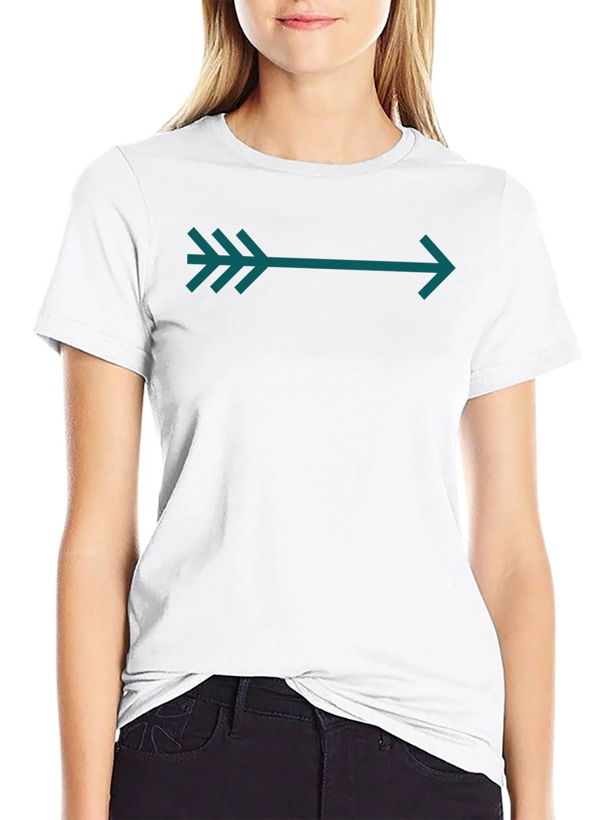 Arrow Graphic Tee - Teal on Black product image 8
