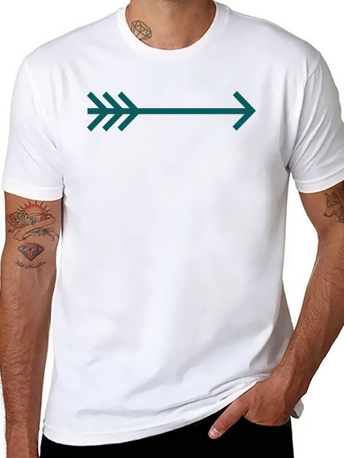 Arrow Graphic Tee - Teal on Black product image 7