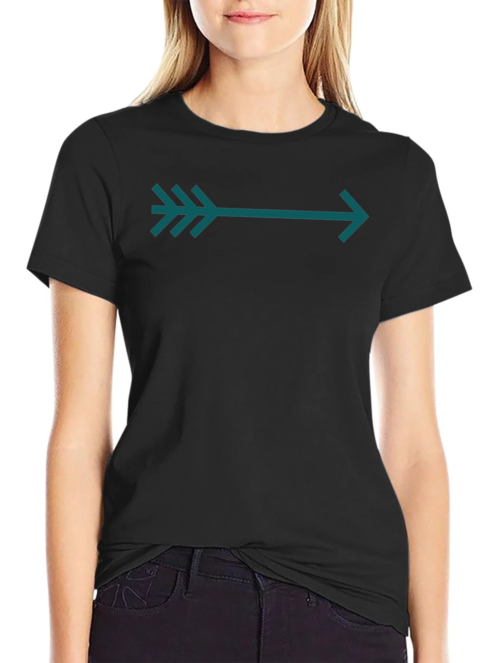Arrow Graphic Tee - Teal on Black product image 2