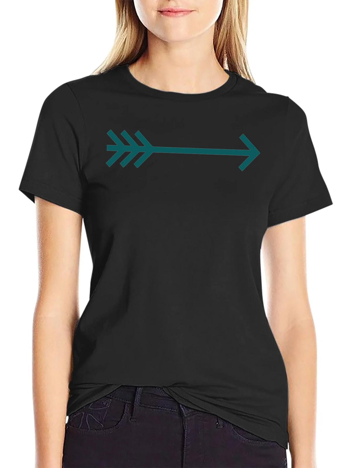 Arrow Graphic Tee - Teal on Black product image 2