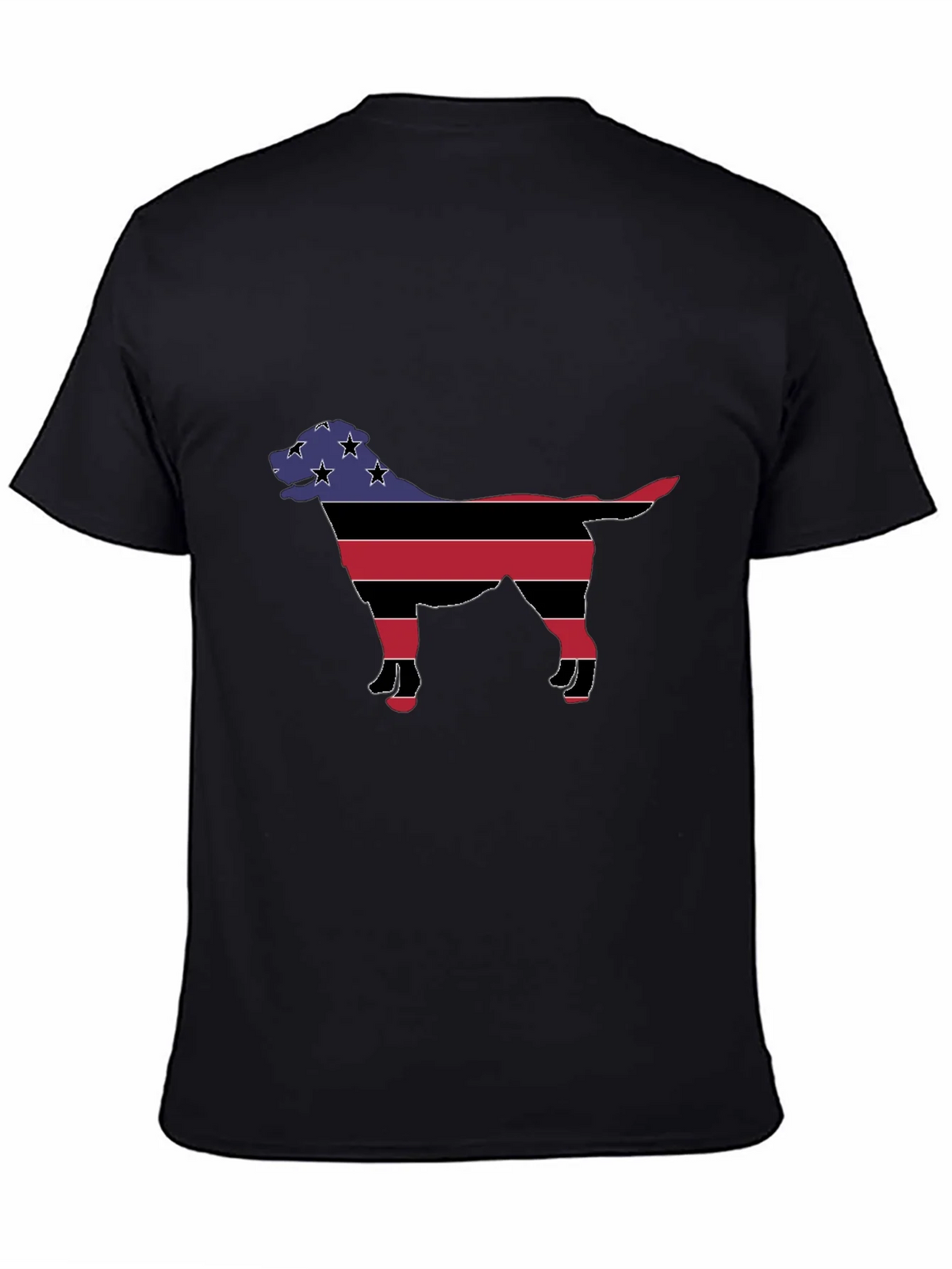 Patriotic Dog Silhouette T-Shirt - Black product image 4