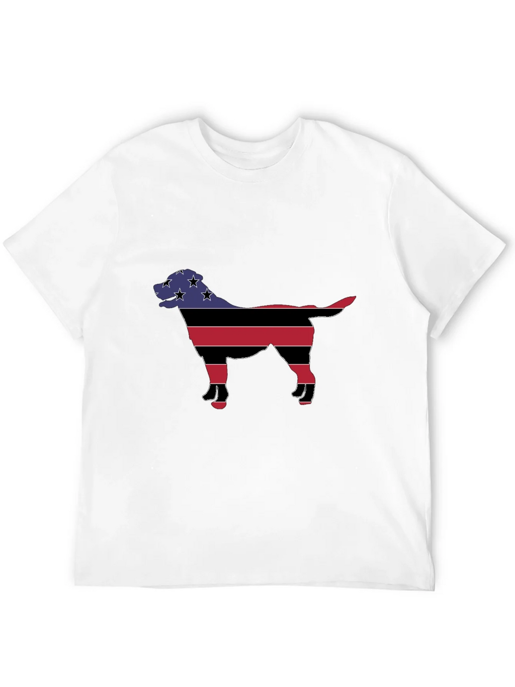 Patriotic Dog Silhouette T-Shirt - Black product image 11