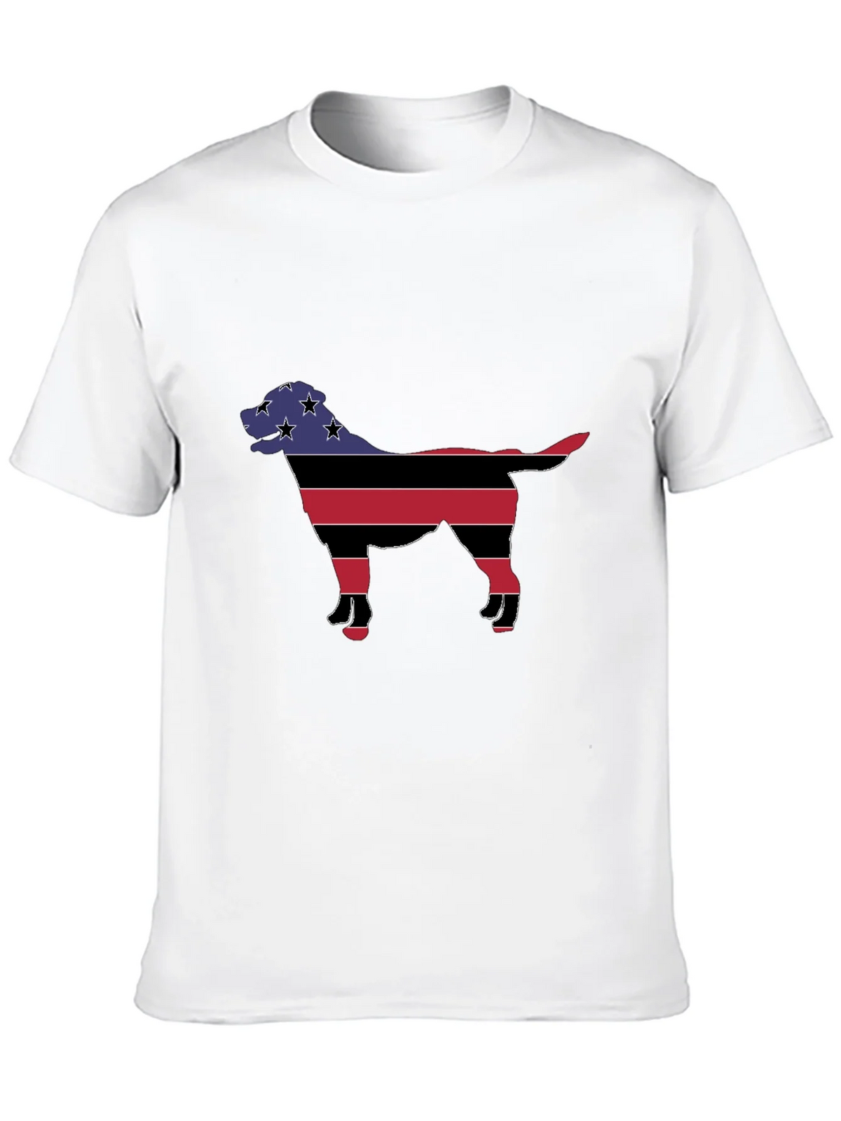 Patriotic Dog Silhouette T-Shirt - Black product image 9