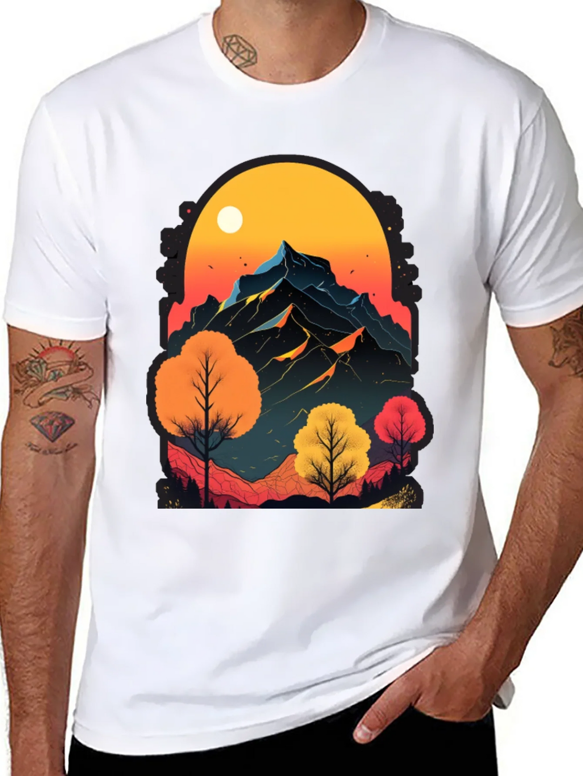 Mountain Sunset Graphic Tee - Nature Inspired Design product image 7