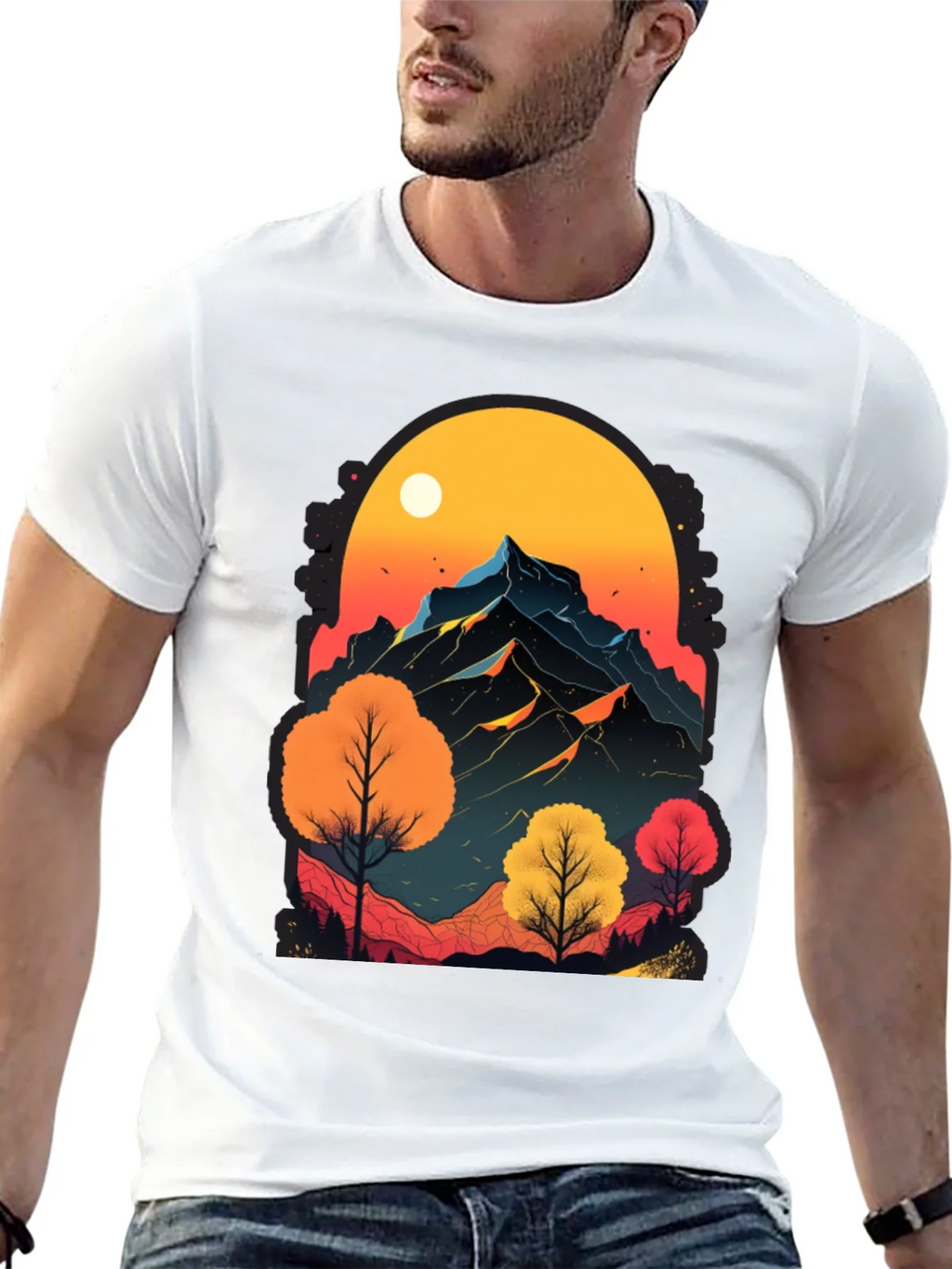 Mountain Sunset Graphic Tee - Nature Inspired Design product image 12