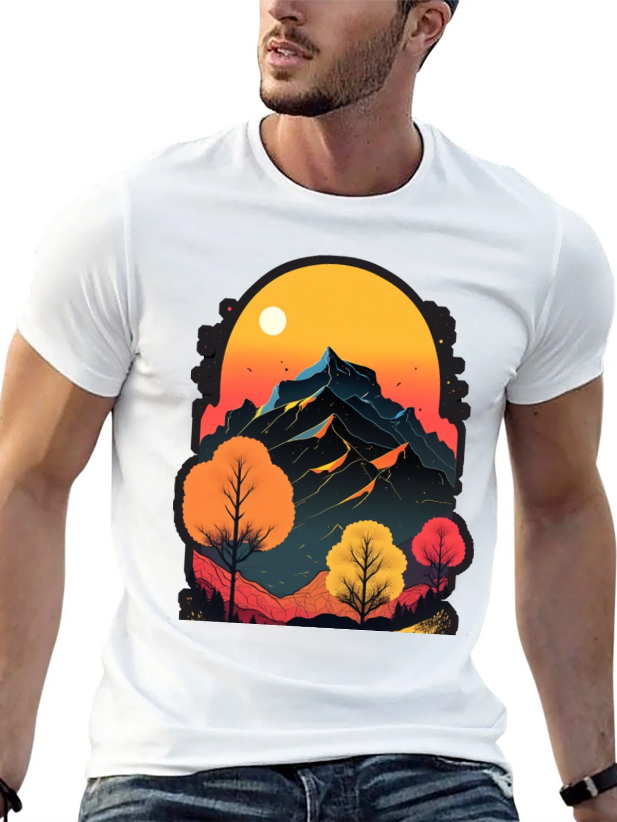 Mountain Sunset Graphic Tee - Nature Inspired Design product image 12