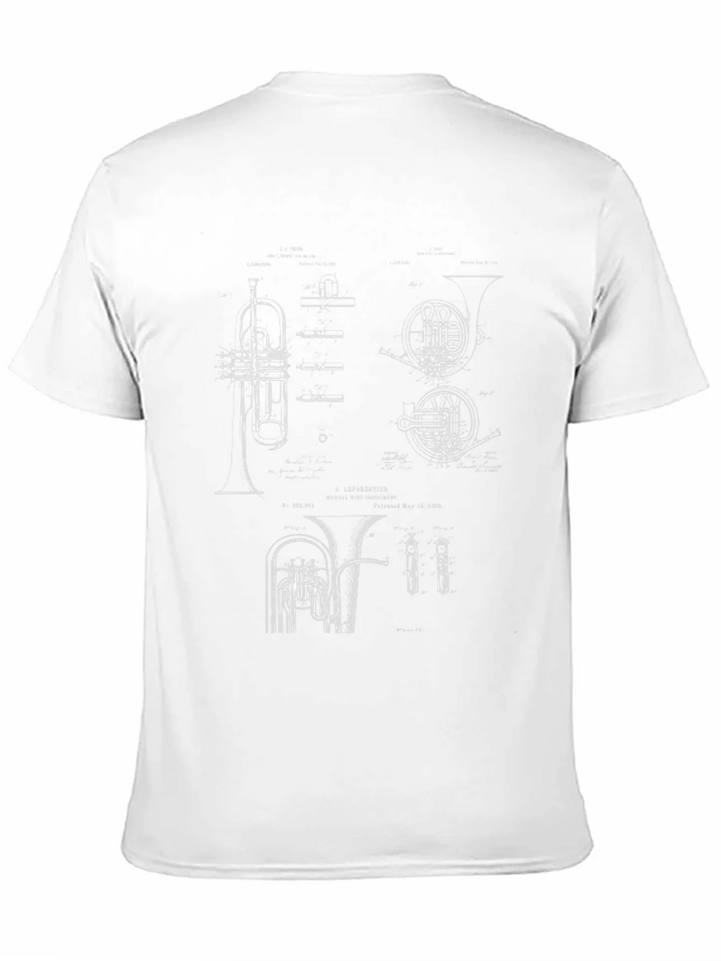 Musical Instrument Blueprint Graphic Tee product image 10