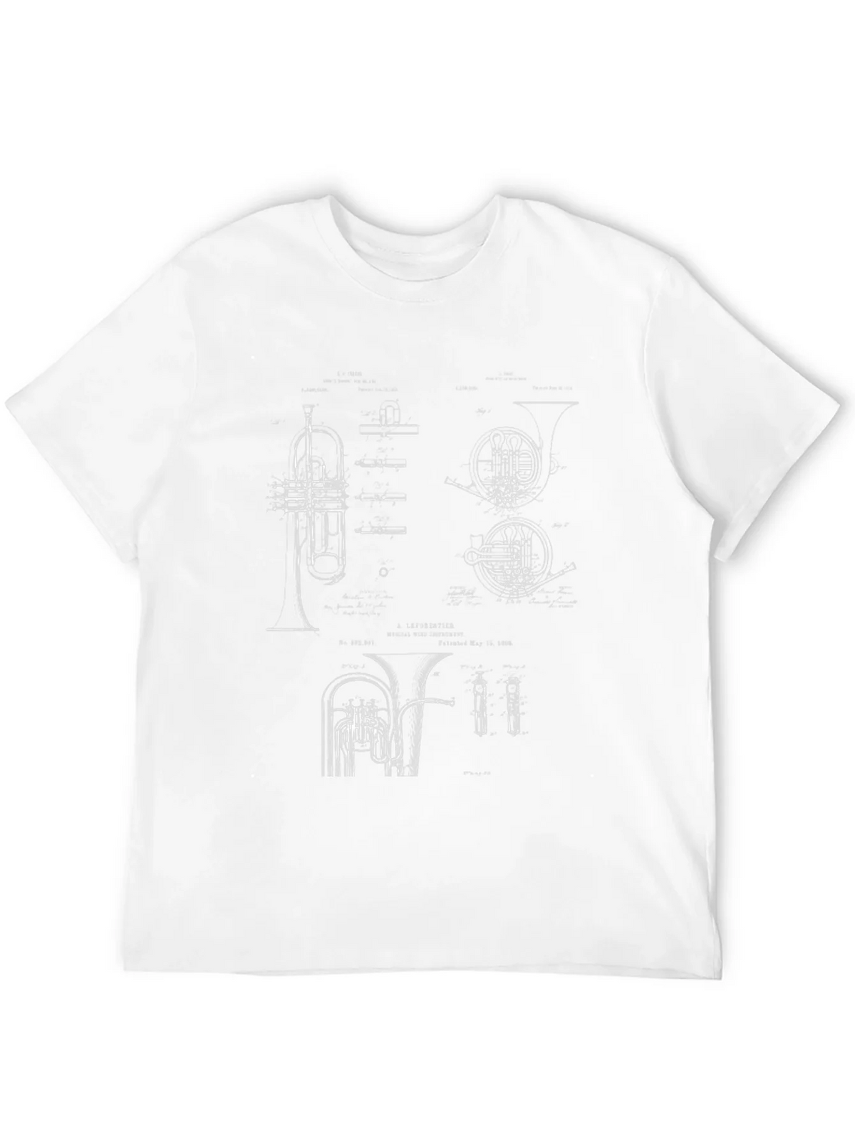 Musical Instrument Blueprint Graphic Tee product image 11