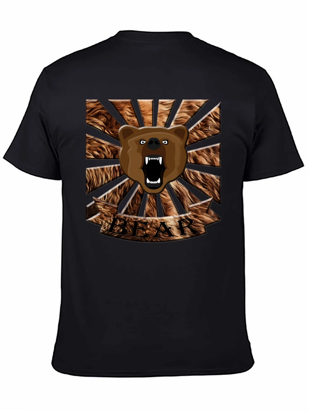 Roaring Bear Graphic T-Shirt - Mens Black Crew Neck Tee product image 4