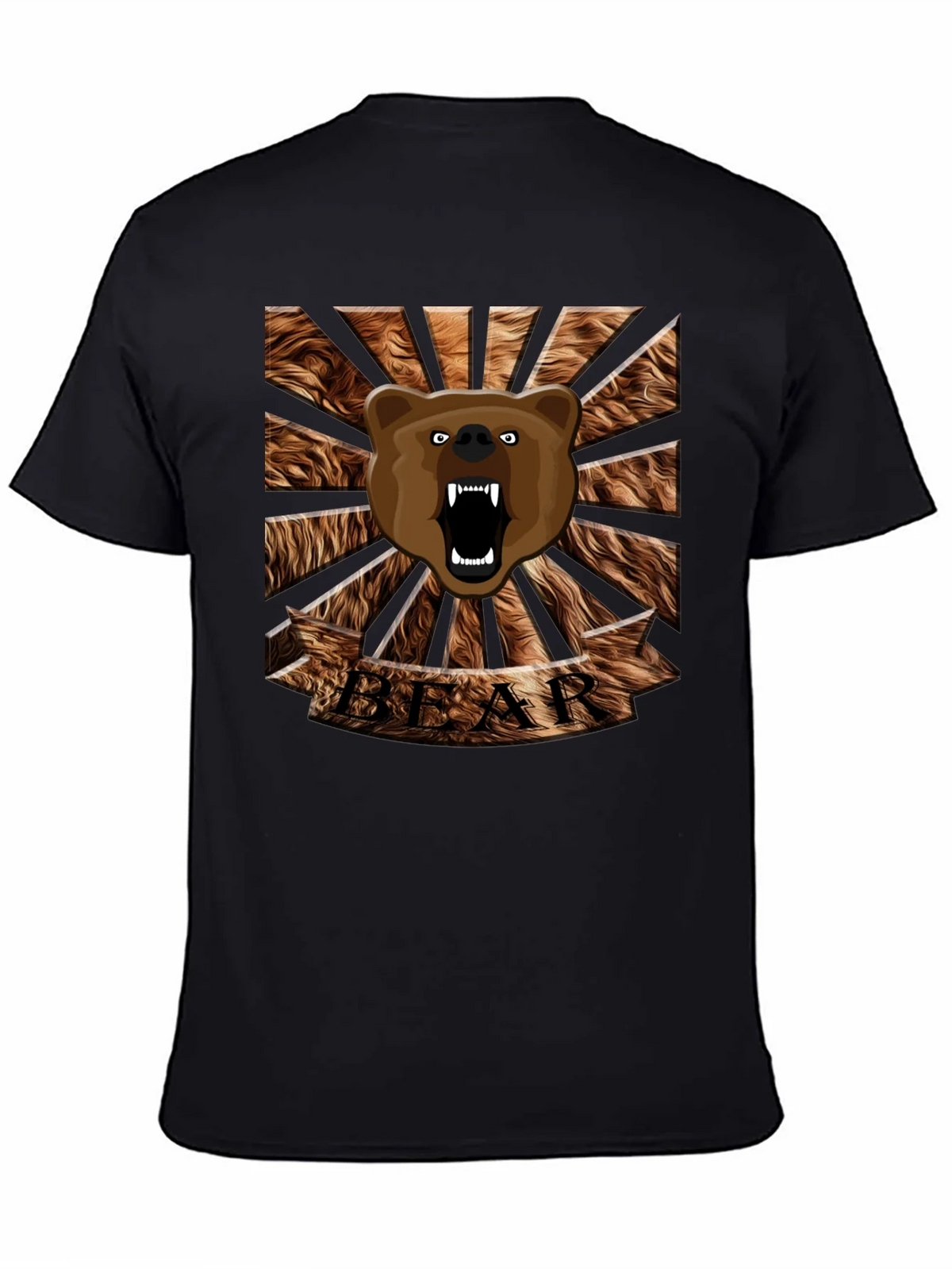 Roaring Bear Graphic T-Shirt - Mens Black Crew Neck Tee product image 4