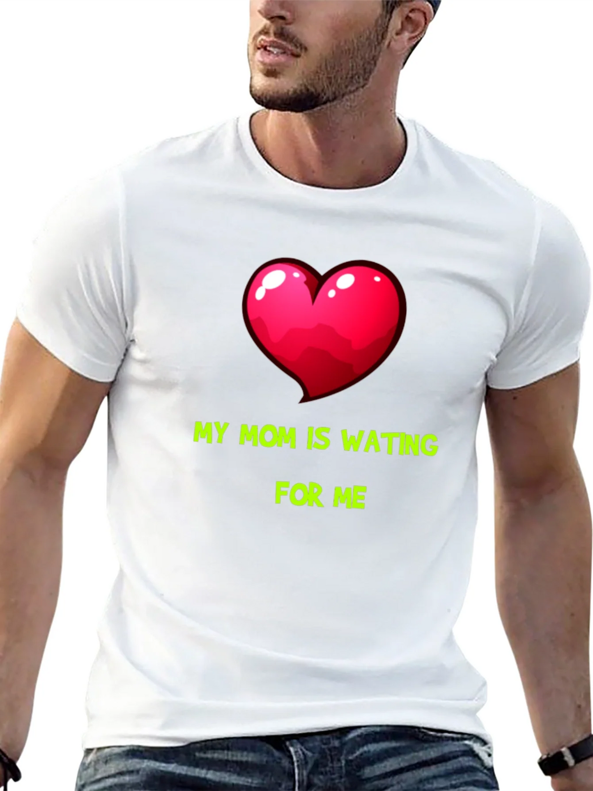 My Mom Is Waiting For Me Graphic Tee product image 12