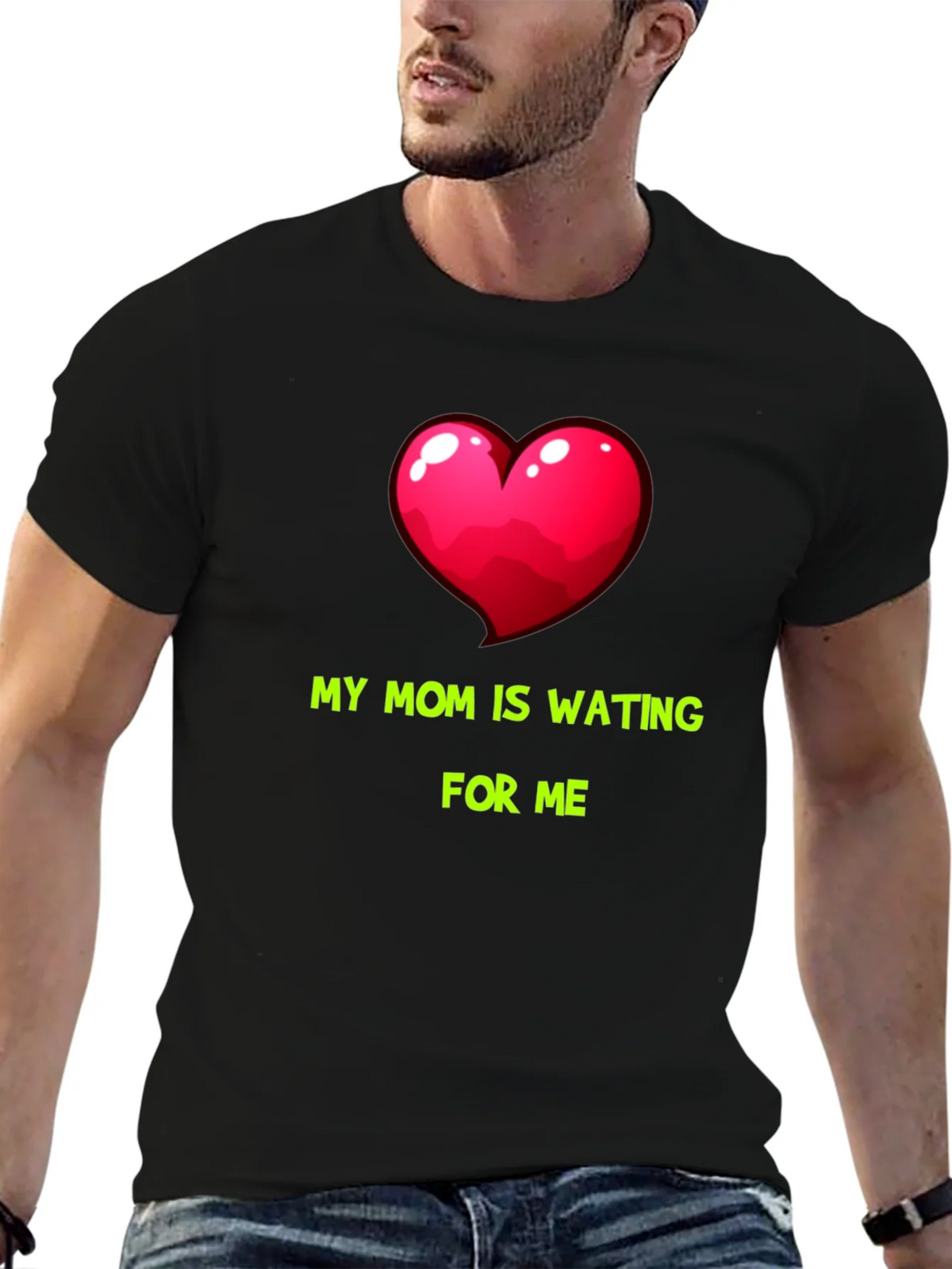 My Mom Is Waiting For Me Graphic Tee product image 6