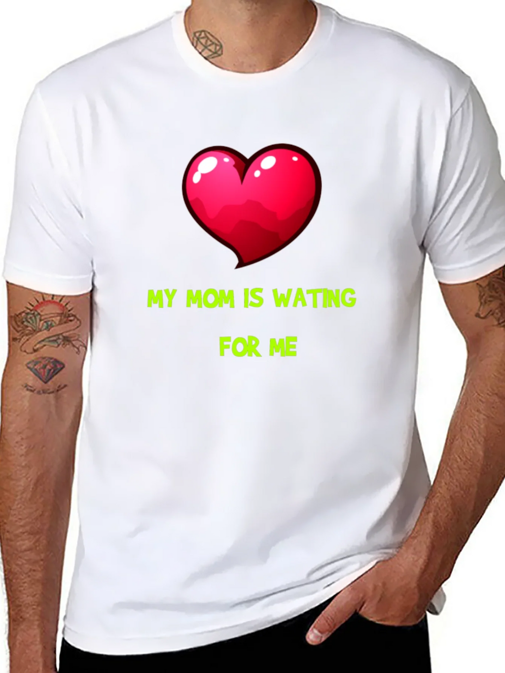 My Mom Is Waiting For Me Graphic Tee product image 7