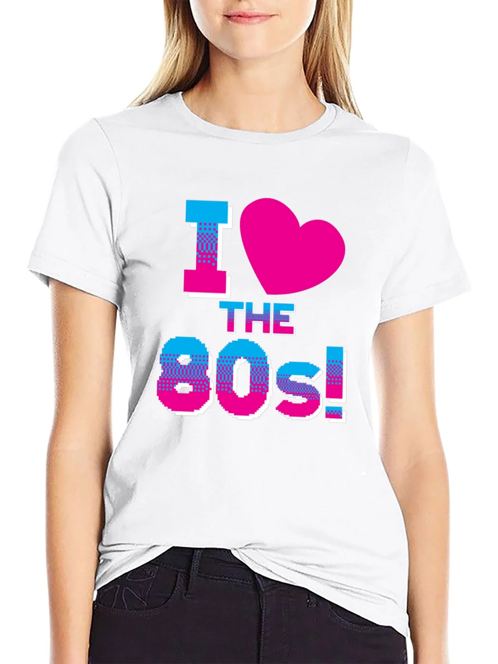 I Love the 80s Retro Graphic Black T-Shirt product image 8