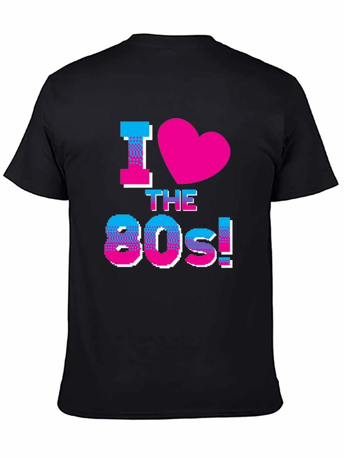 I Love the 80s Retro Graphic Black T-Shirt product image 4