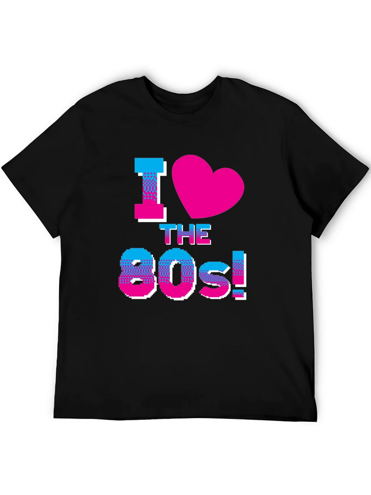 I Love the 80s Retro Graphic Black T-Shirt product image 5