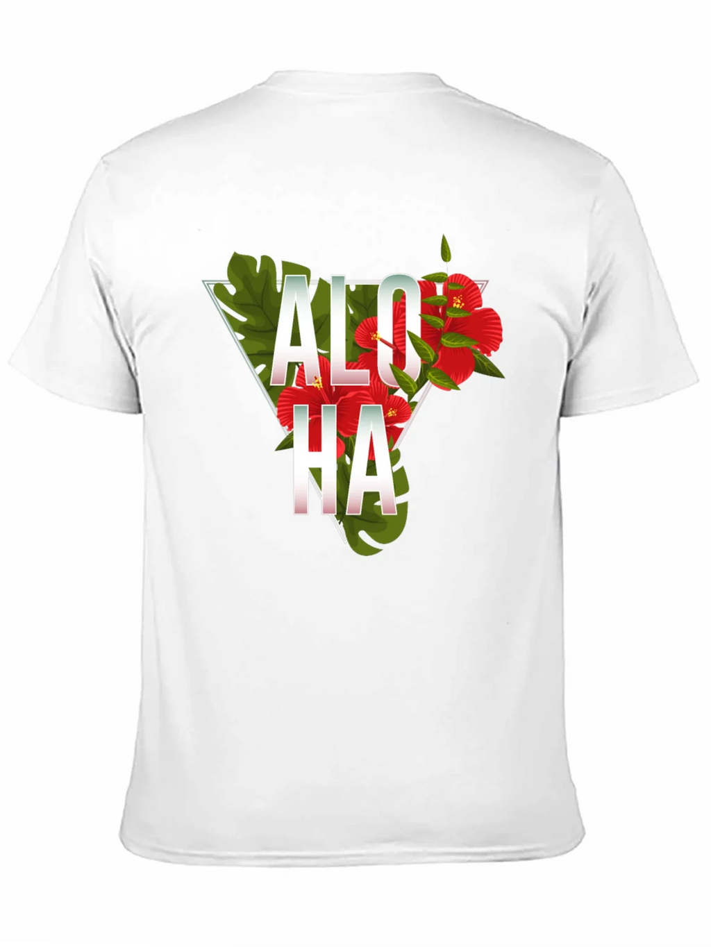 Aloha Floral Triangle Graphic Tee - Black product image 10