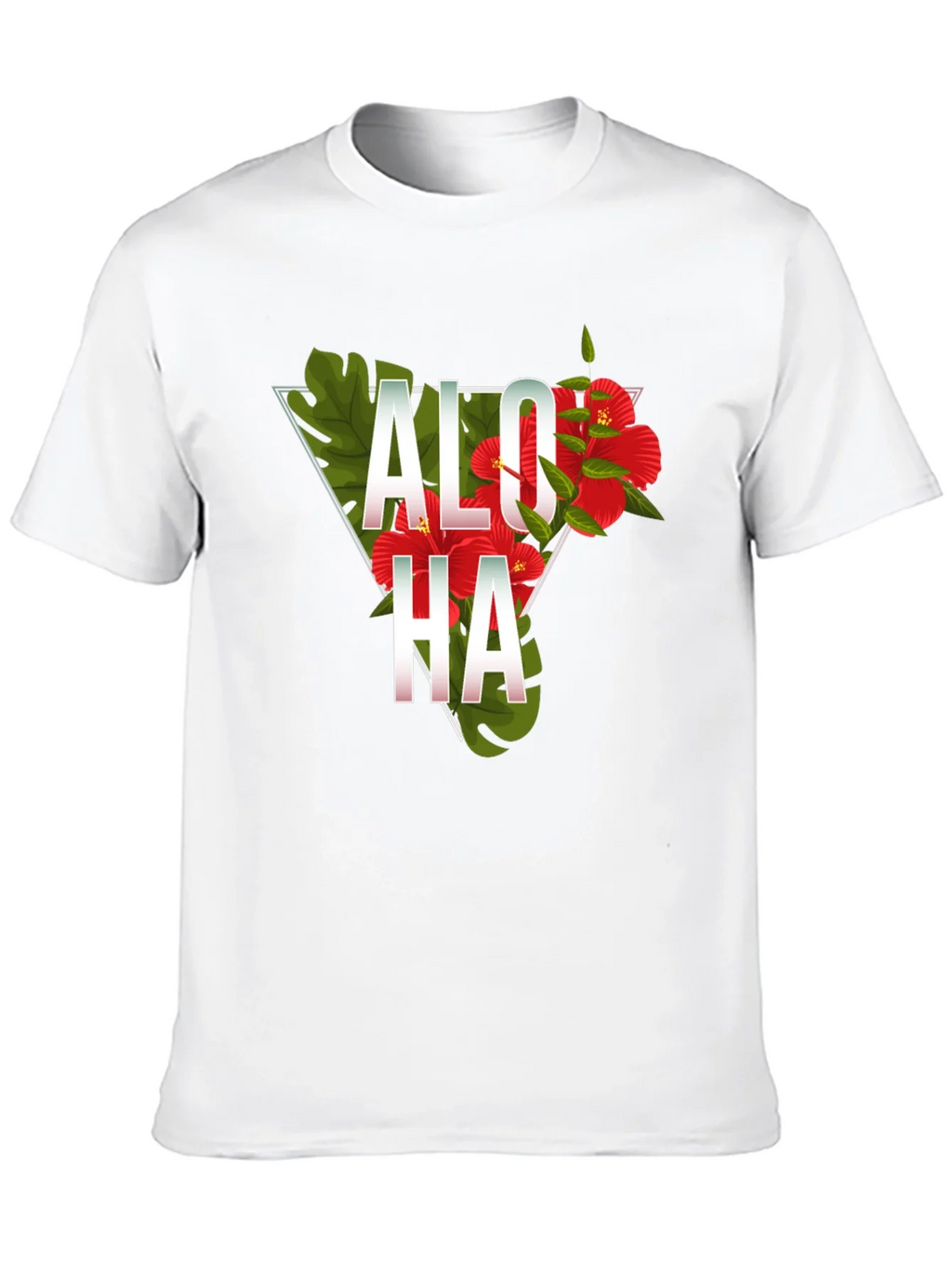 Aloha Floral Triangle Graphic Tee - Black product image 9