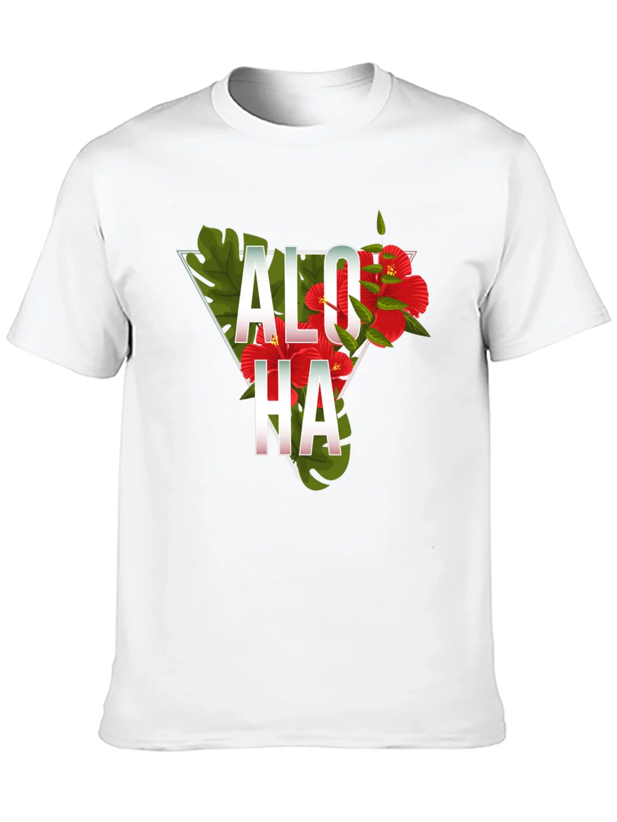 Aloha Floral Triangle Graphic Tee - Black product image 9
