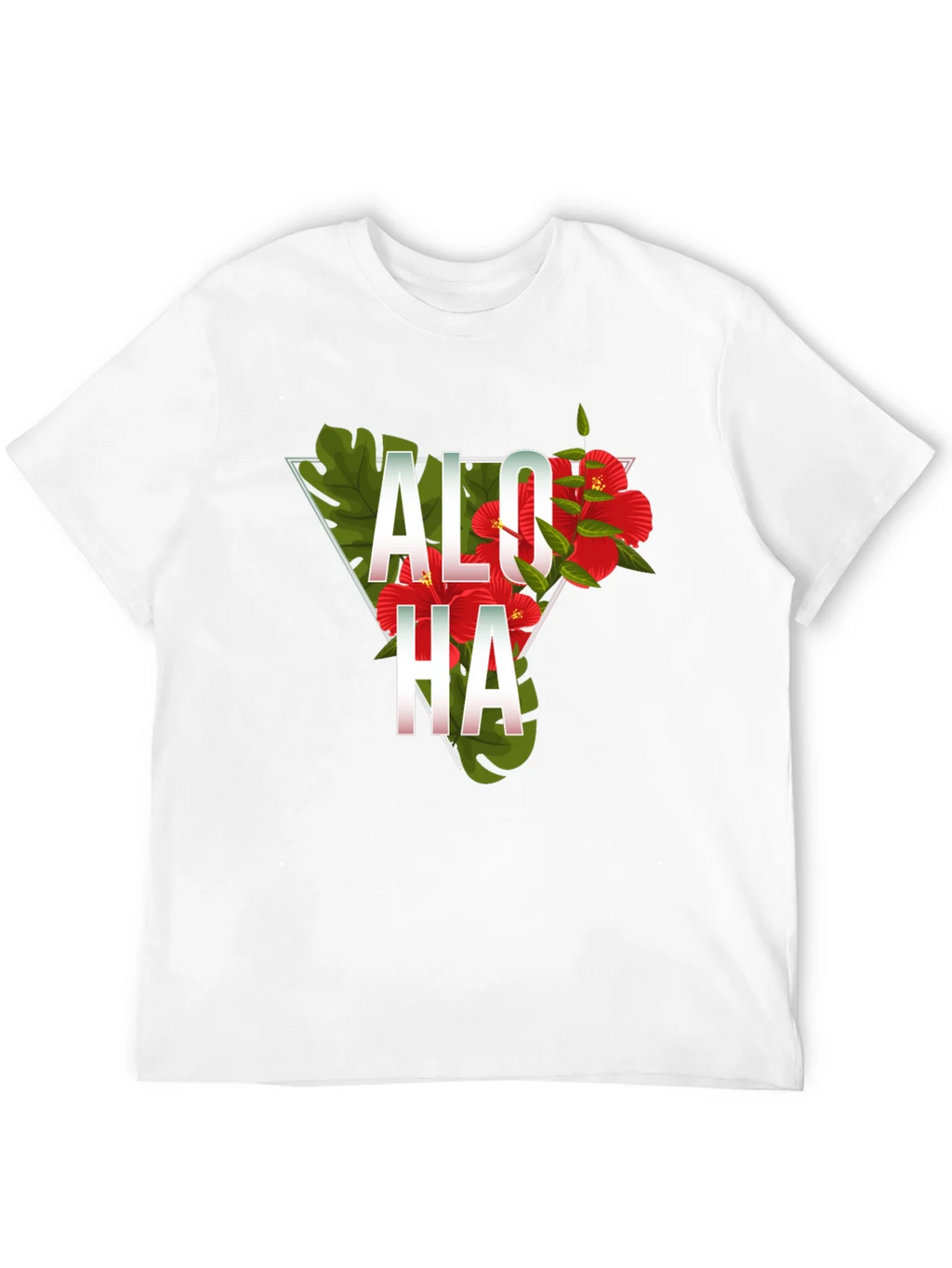 Aloha Floral Triangle Graphic Tee - Black product image 11