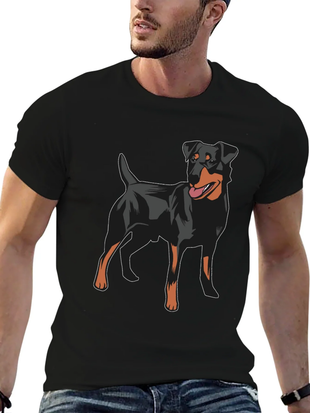 Dog Lovers Black T-Shirt - Jagdterrier Graphic Tee product image 6