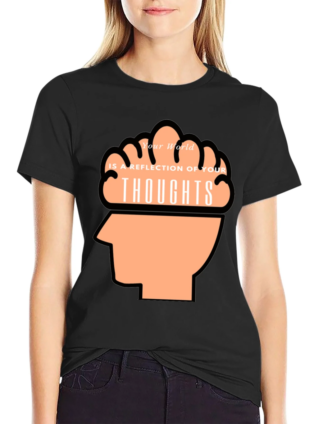 Thoughtful Reflection Graphic Tee - Mens Black T-Shirt product image 2