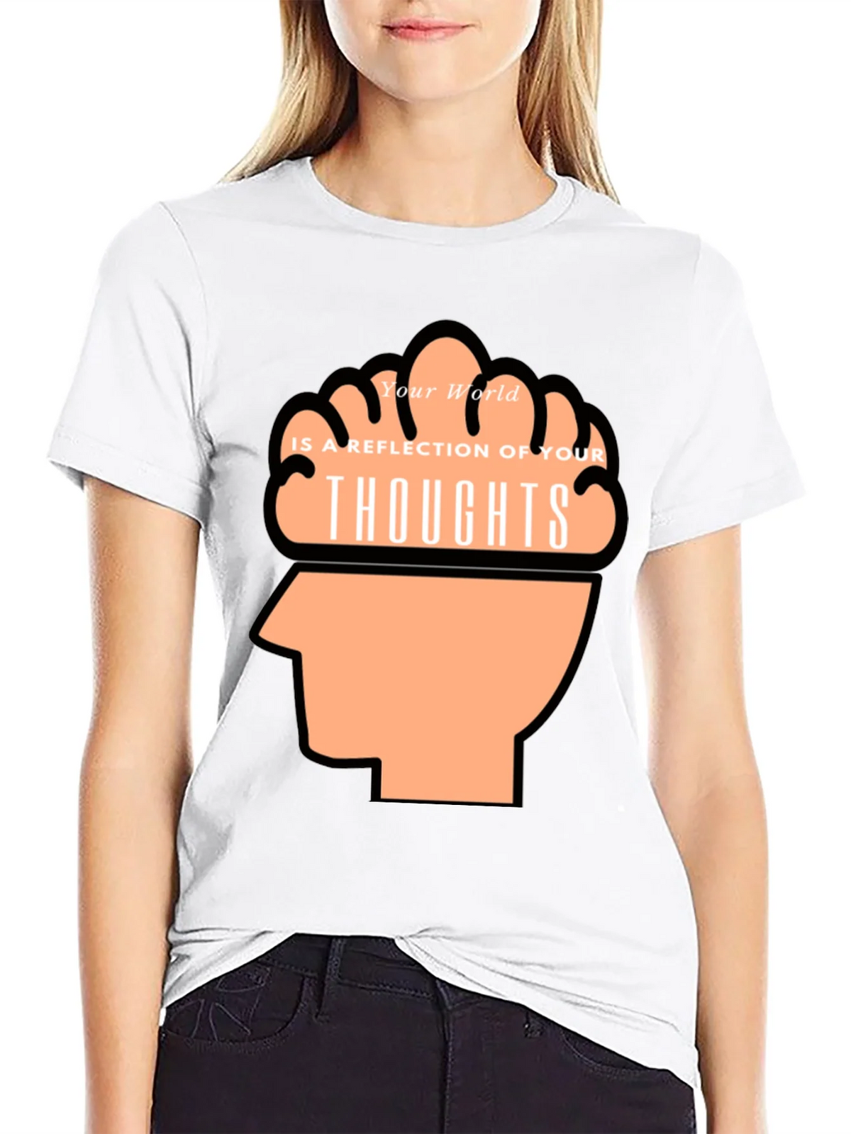 Thoughtful Reflection Graphic Tee - Mens Black T-Shirt product image 8