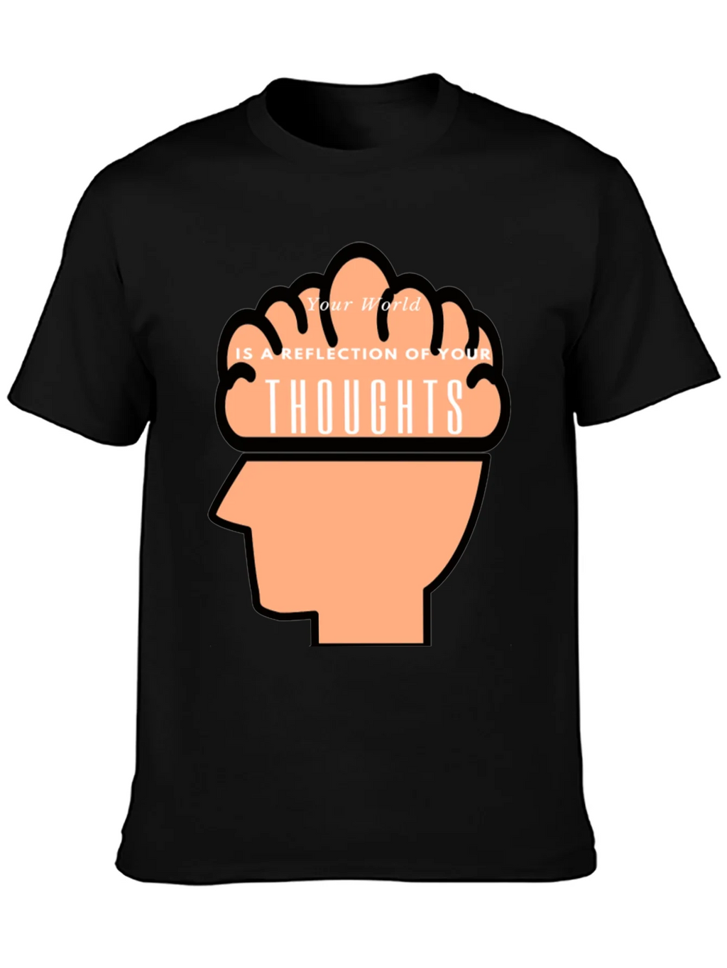 Thoughtful Reflection Graphic Tee - Mens Black T-Shirt product image 3