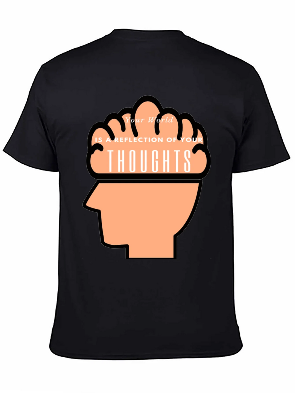 Thoughtful Reflection Graphic Tee - Mens Black T-Shirt product image 4
