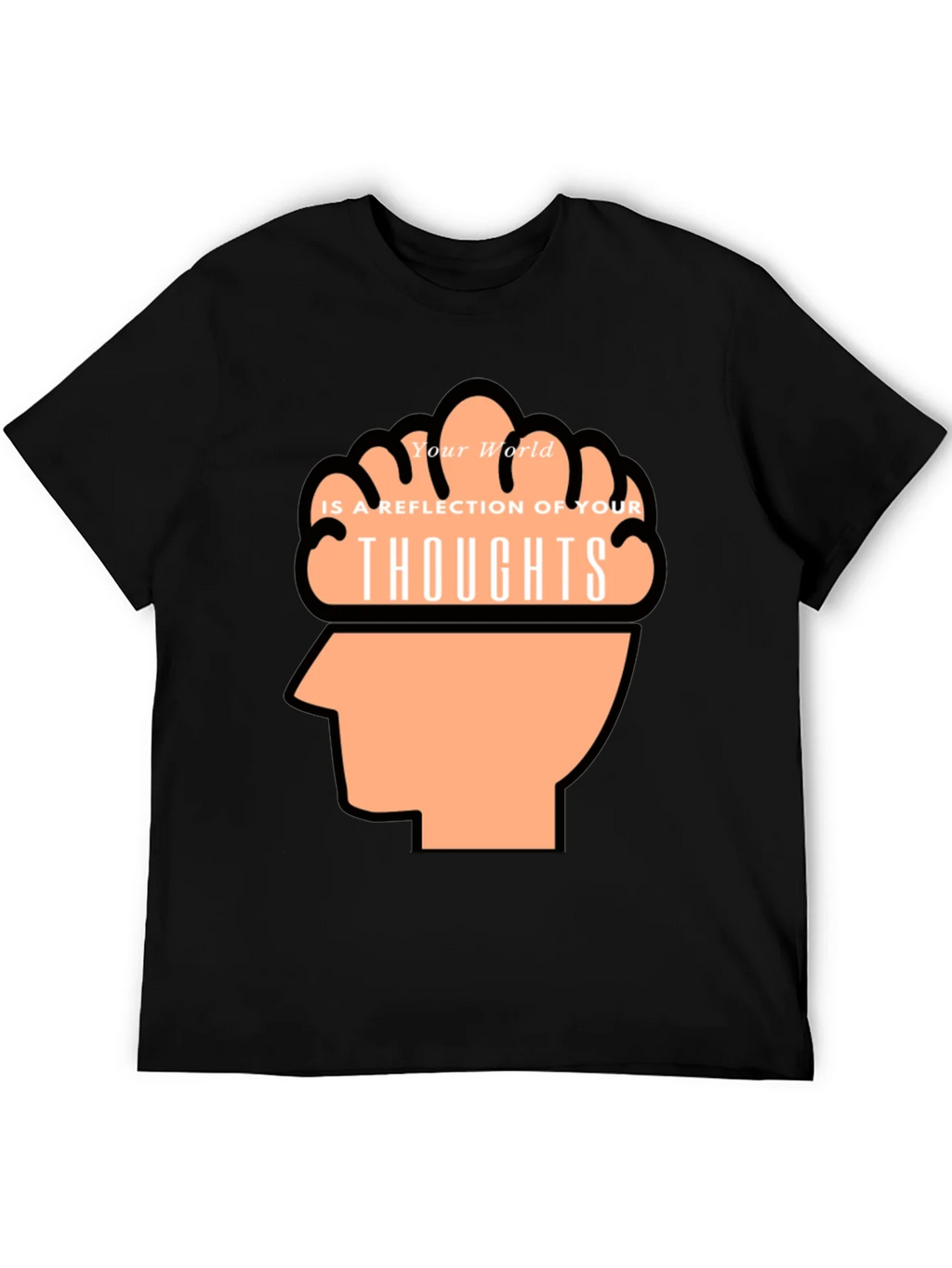 Thoughtful Reflection Graphic Tee - Mens Black T-Shirt product image 5