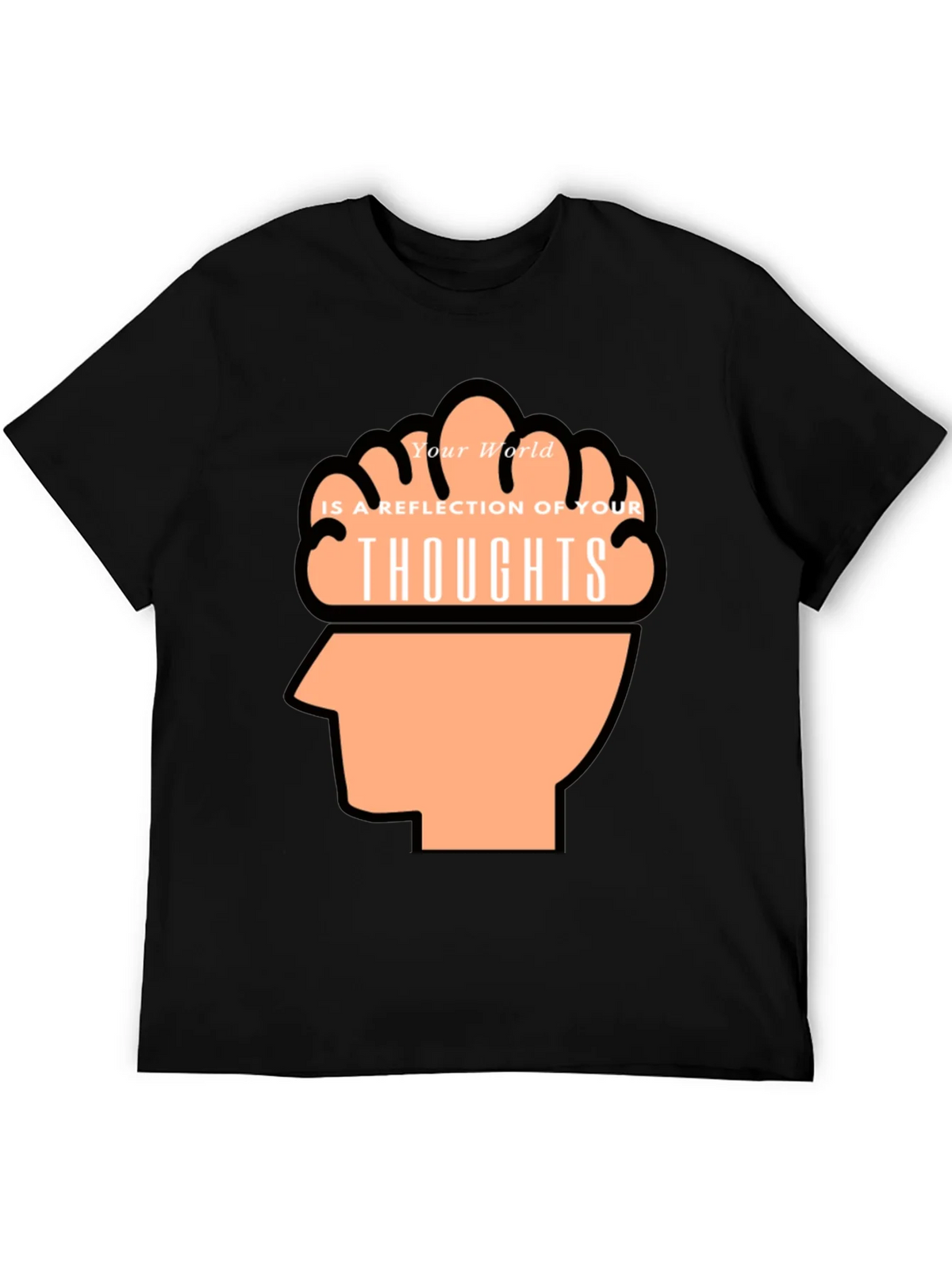 Thoughtful Reflection Graphic Tee - Mens Black T-Shirt product image 5