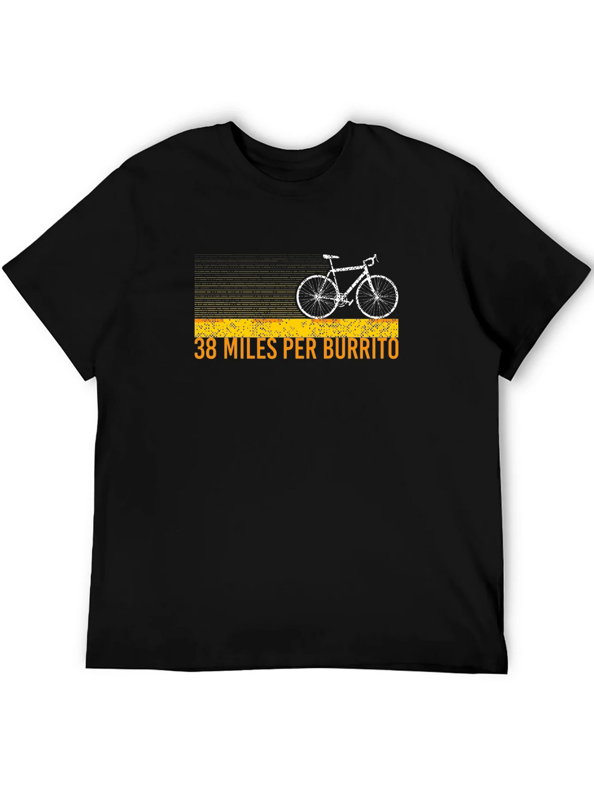38 Miles Per Burrito Funny Cycling T-Shirt product image 5