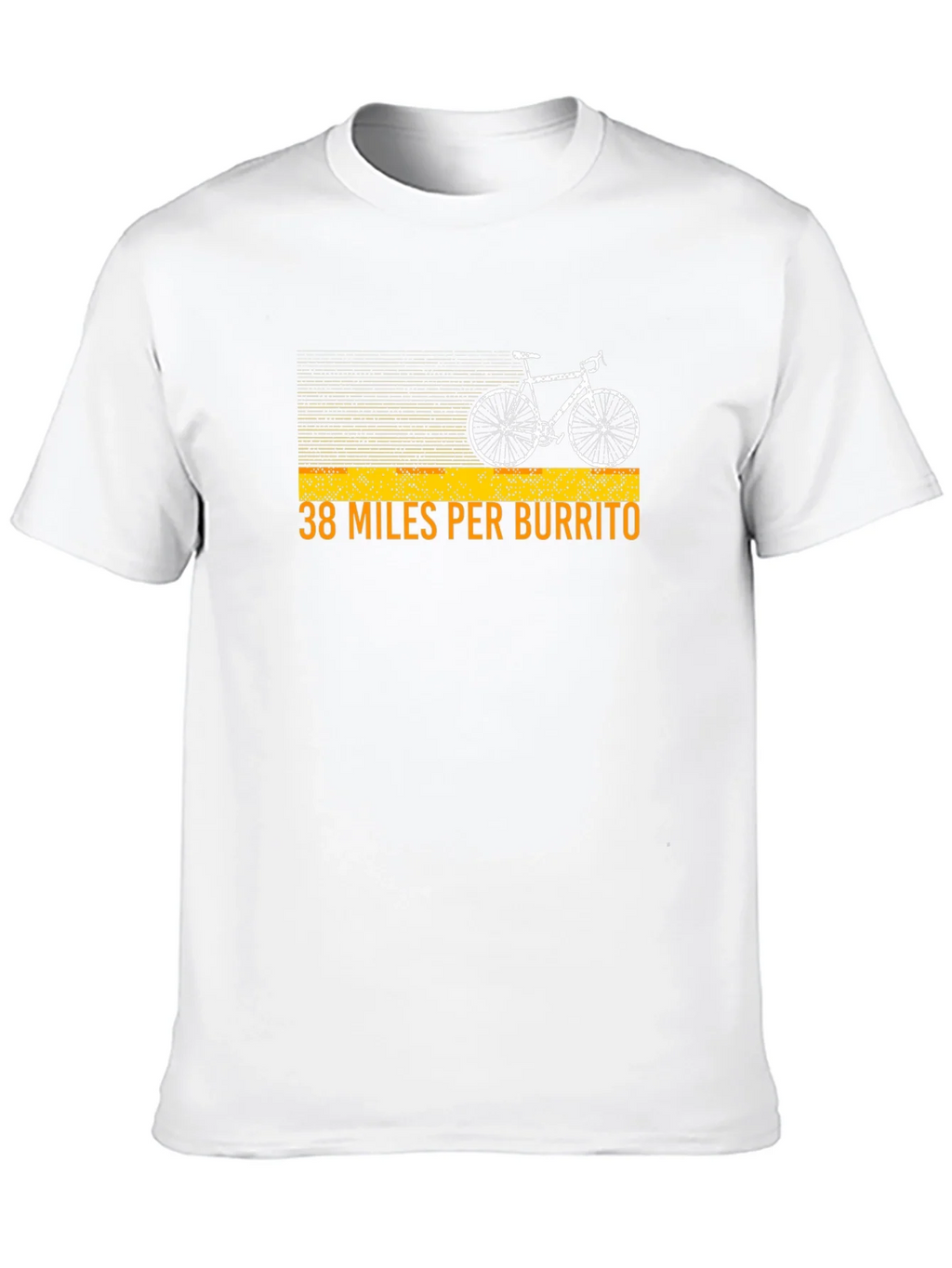 38 Miles Per Burrito Funny Cycling T-Shirt product image 9