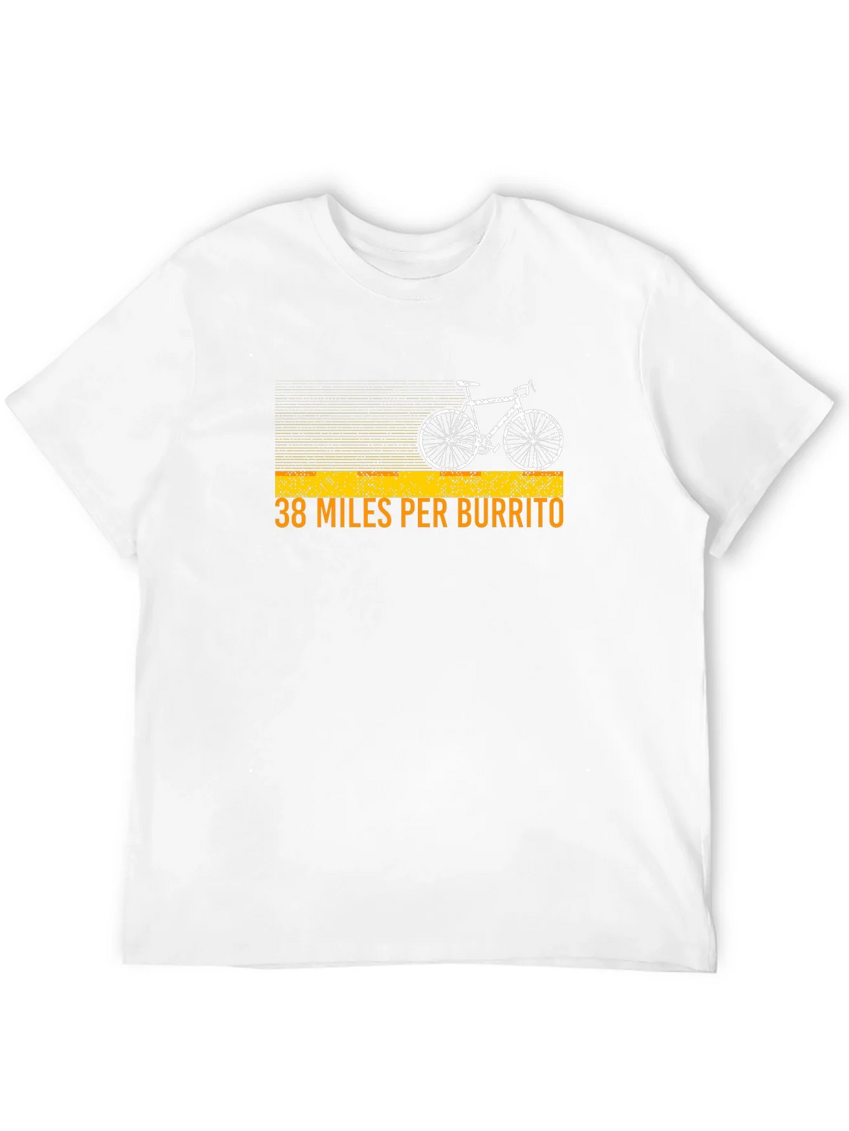 38 Miles Per Burrito Funny Cycling T-Shirt product image 11