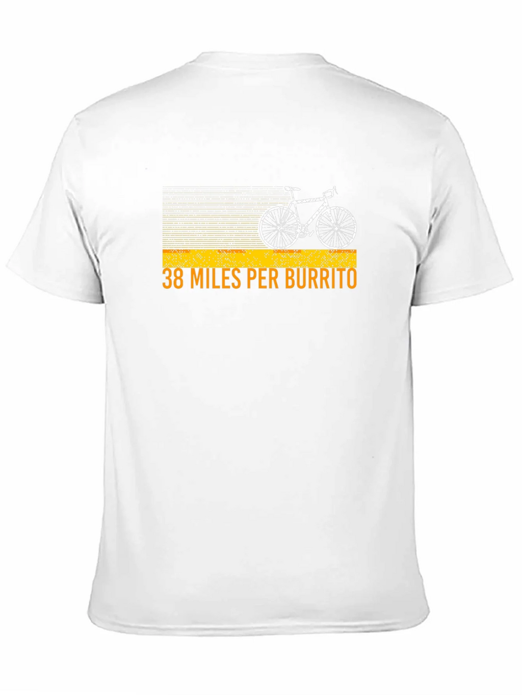 38 Miles Per Burrito Funny Cycling T-Shirt product image 10