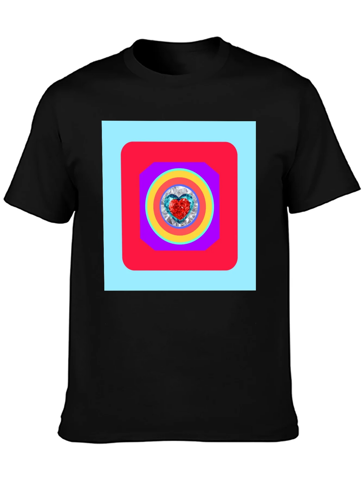 Geometric Heart Graphic Tee - Stylish Menswear product image 3