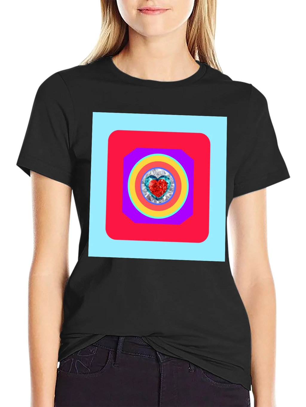 Geometric Heart Graphic Tee - Stylish Menswear product image 2