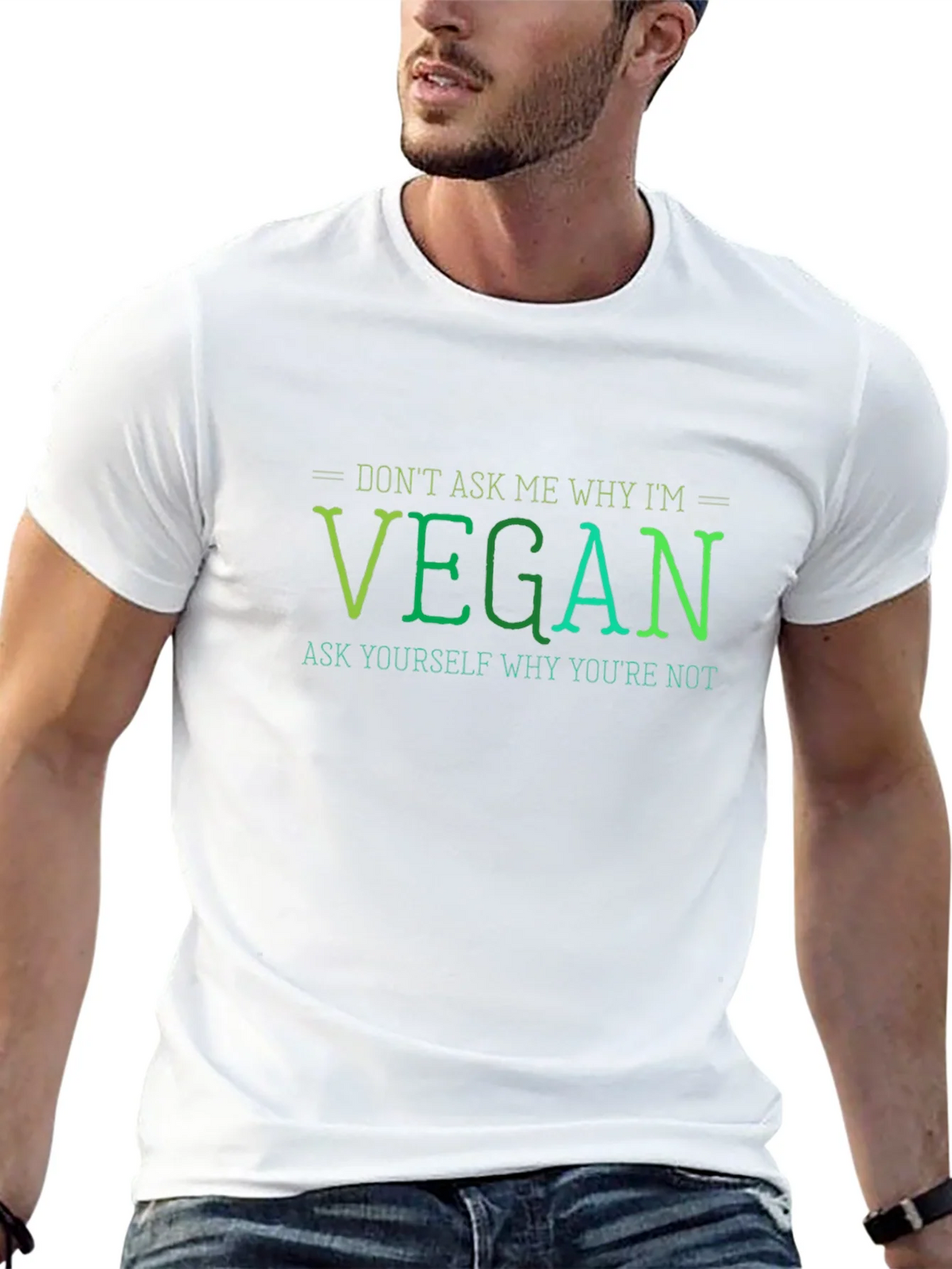 Vegan Statement T-Shirt - Ask Yourself product image 11