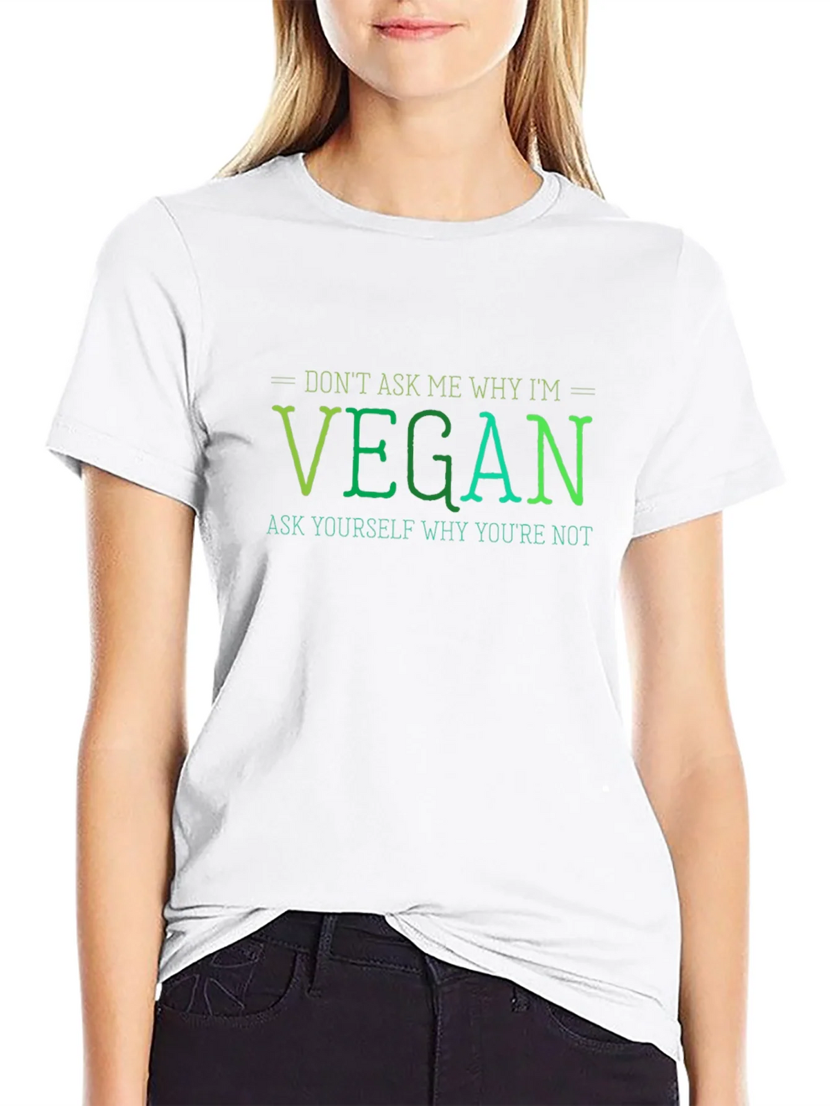 Vegan Statement T-Shirt - Ask Yourself product image 8