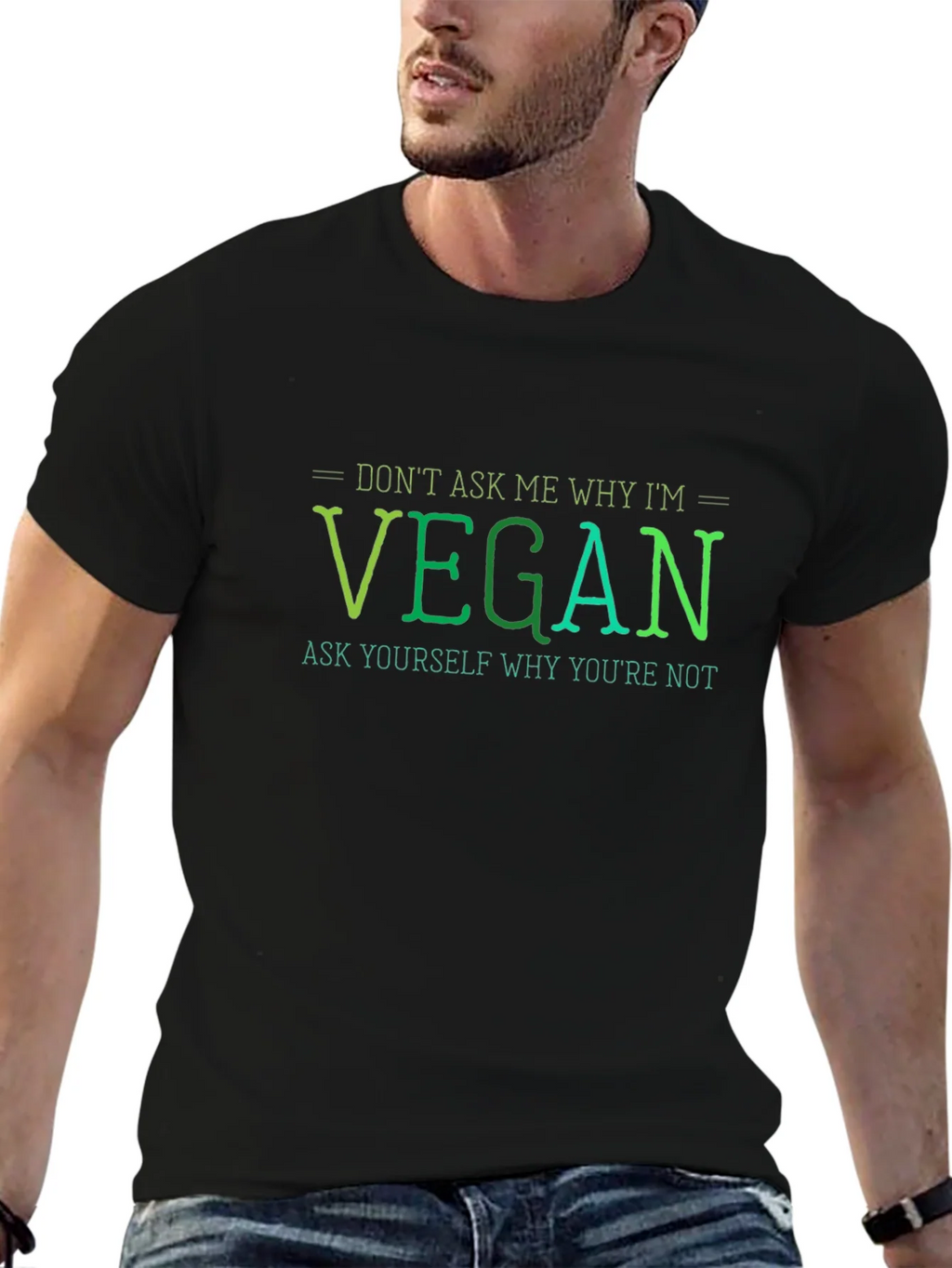 Vegan Statement T-Shirt - Ask Yourself product image 6