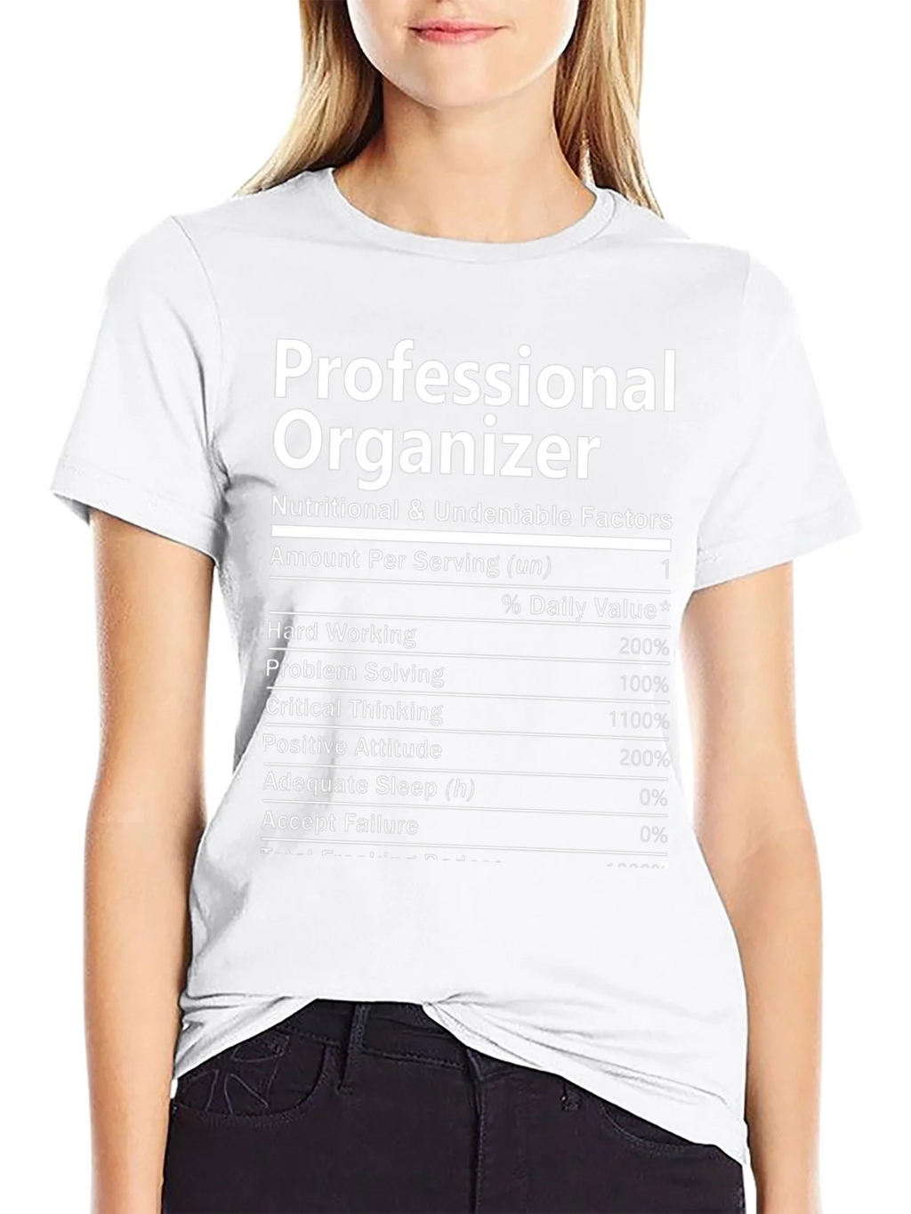 Professional Organizer Nutrition Facts T-Shirt product image 8