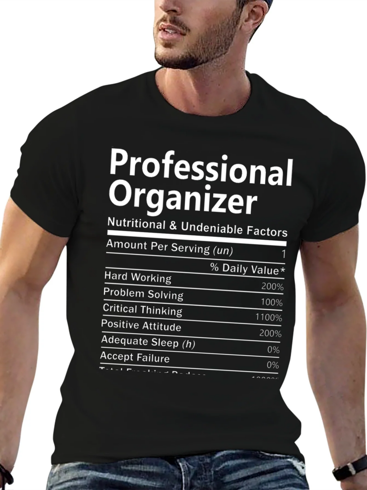 Professional Organizer Nutrition Facts T-Shirt product image 6