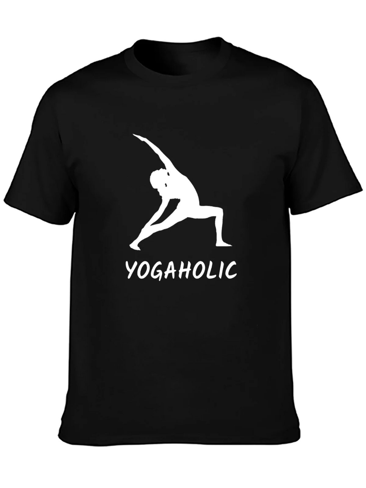 Yogaholic Graphic Tee - Black Cotton T-Shirt product image 3