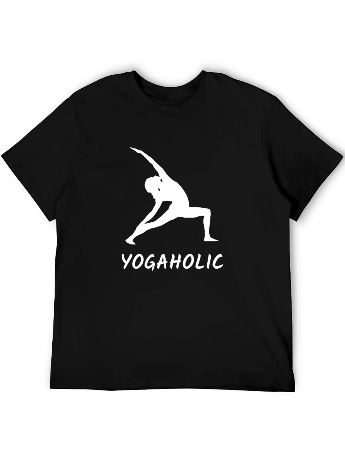 Yogaholic Graphic Tee - Black Cotton T-Shirt product image 5