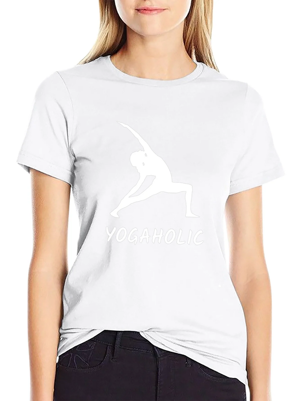 Yogaholic Graphic Tee - Black Cotton T-Shirt product image 8