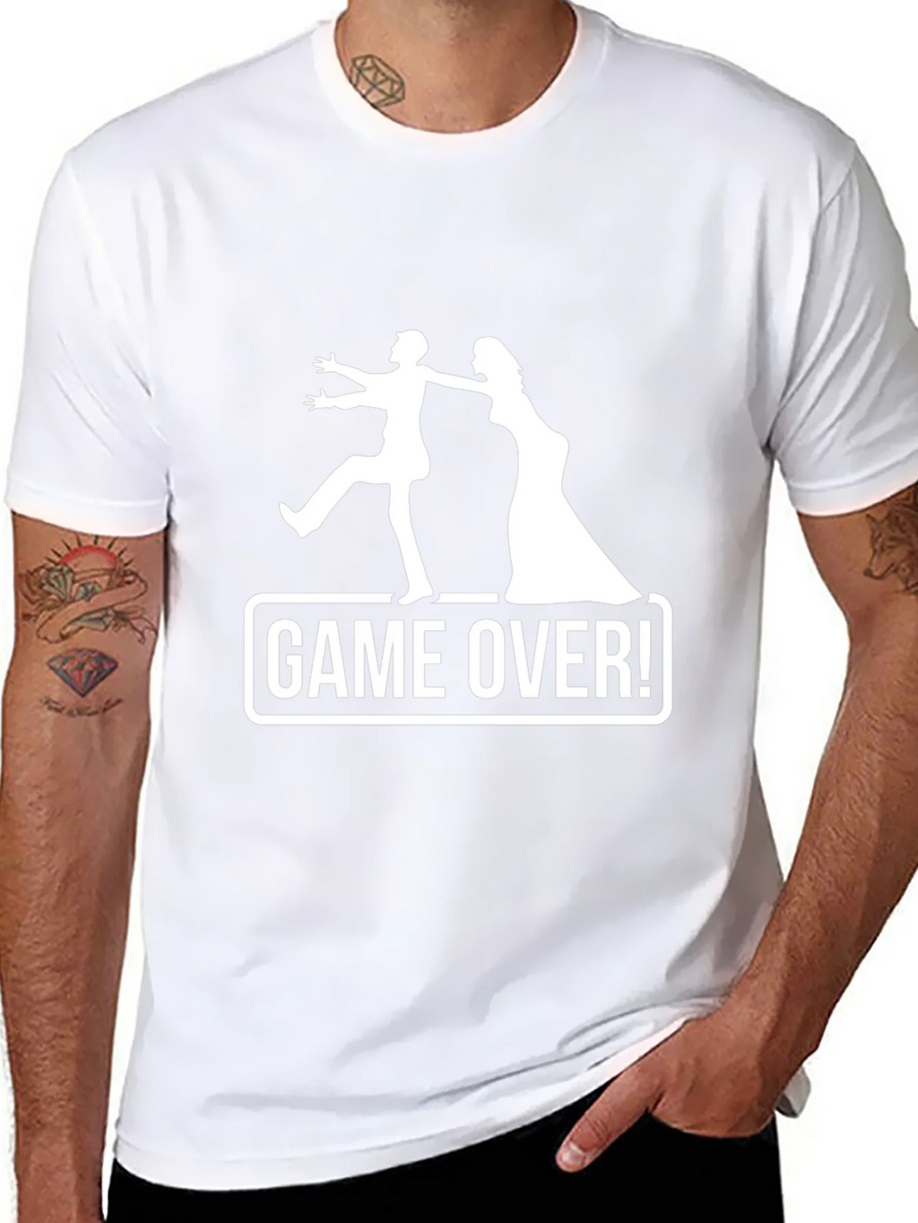 Funny Game Over Wedding Groom T-Shirt product image 7