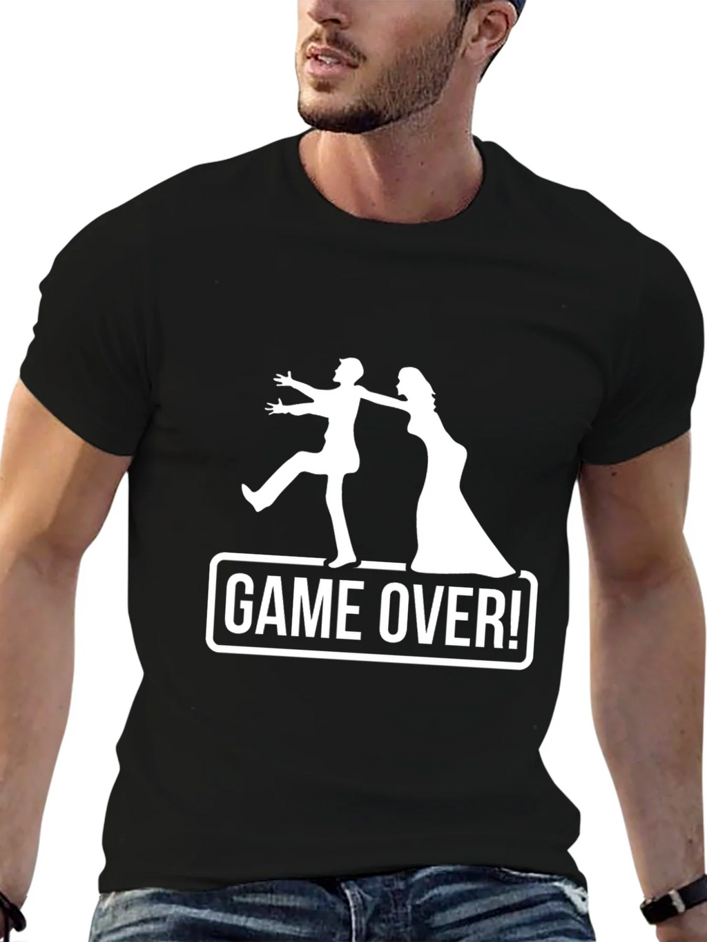 Funny Game Over Wedding Groom T-Shirt product image 6