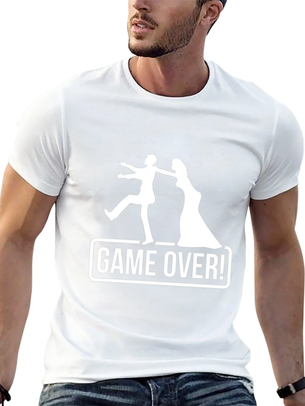 Funny Game Over Wedding Groom T-Shirt product image 12
